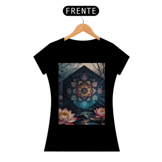 Nome do produto Coleção Mandalas 01<br>T-Shirt Feminina Quality