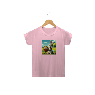 Nome do produto Coelhino da Páscoa 05<br>Camiseta Clássica Infantil