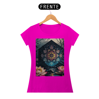 Nome do produto Coleção Mandalas 01<br>T-Shirt Feminina Quality