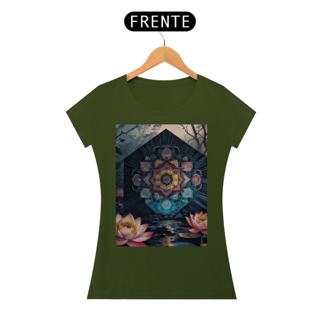 Nome do produto Coleção Mandalas 01<br>T-Shirt Feminina Quality