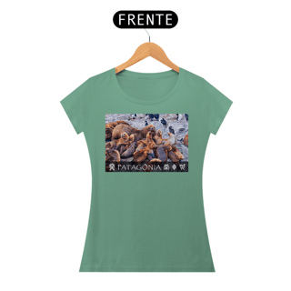 Nome do produto Coleção Patagônia 04<br>T-Shirt Feminina Estonada