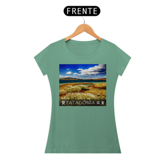 Nome do produto Coleção Patagônia 07<br>T-Shirt Feminina Estonada
