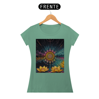 Nome do produto Coleção Mandalas 02<br>T-Shirt Feminina Estonada