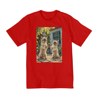 Nome do produto Coleção Cats etc 05<br>T-Shirt Quality Infantil 