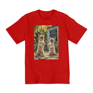 Nome do produto Coleção Cats etc 05<br>T-Shirt Quality Infantil