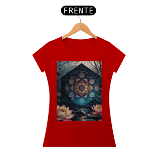 Nome do produto Coleção Mandalas 01<br>T-Shirt Feminina Quality