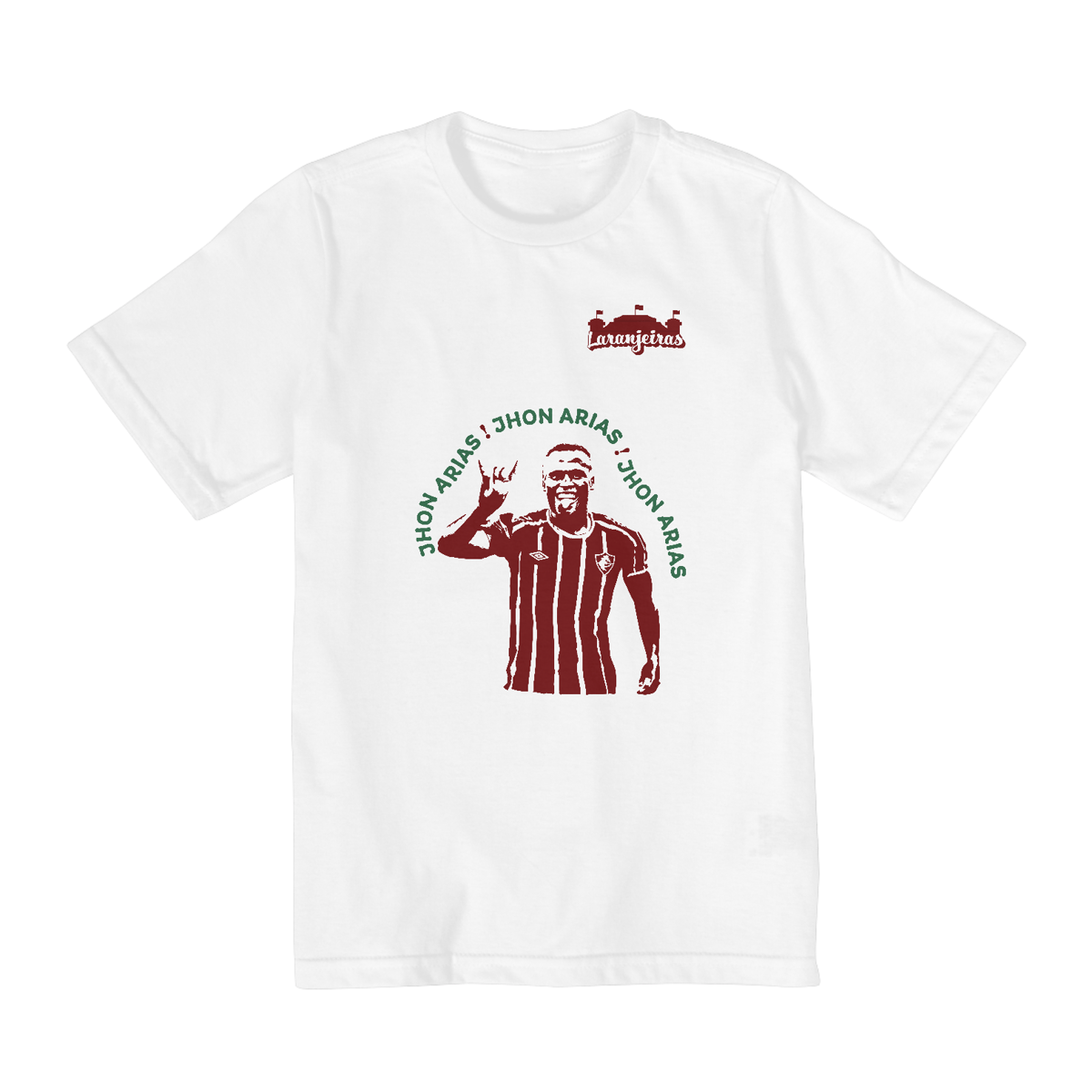 Nome do produto: Camiseta Infantil Jhon Arias - Estampa grená