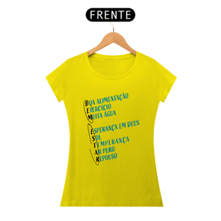 Nome do produto CAMISETA FEMININA BEM ESTAR CORES CLARAS