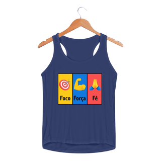 Nome do produto REGATA FEMININA SPORT DRY UV FOCO, FORÇA E FÉ