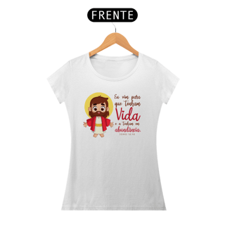Nome do produto CAMISETA FEMININA VIDA EM ABUNDÂNCIA