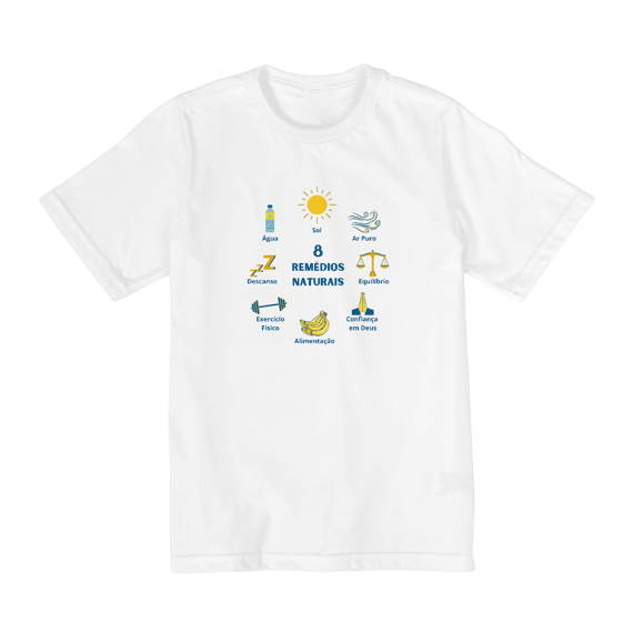 CAMISETA  TAMANHO 2 A 8 -  8 REMÉDIOS NATURAIS