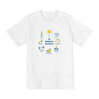 CAMISETA INFANTIL TAMANHO 10 A 14 - 8 REMÉDIOS NATURAIS