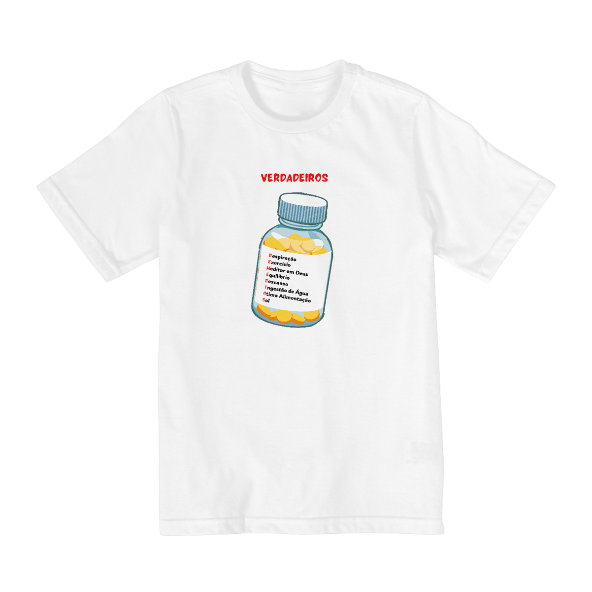 Nome do produto: CAMISETA INFANTIL TAMANHOS 10 A 14 VERDADEIROS REMÉDIOS
