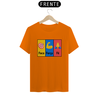 Nome do produto CAMISETA FOCO, FORÇA E FÉ