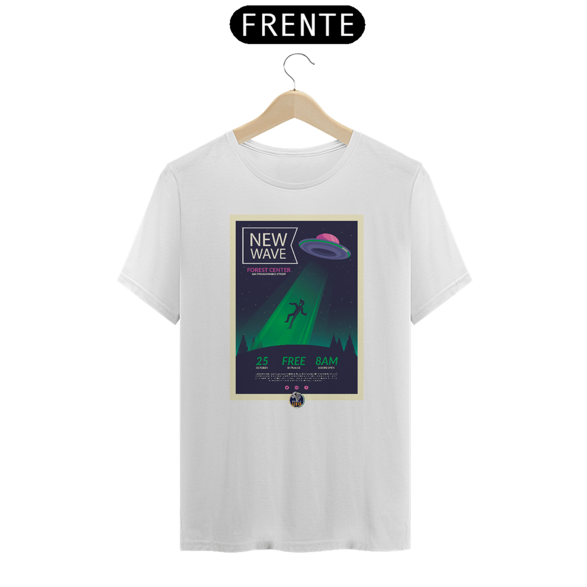 Nome do produto: CAMISETA CLASSIC - NEW WAVE - BRAZIL UFO