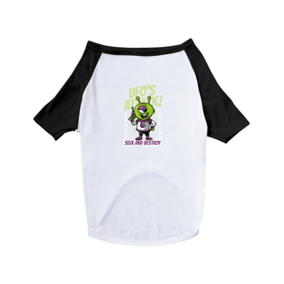 Nome do produto T-SHIRT PET DOG - UFO´S ATACK