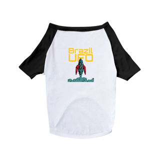 Nome do produto T-SHIRT PET DOG - FOGUETE - BRAZIL UFO