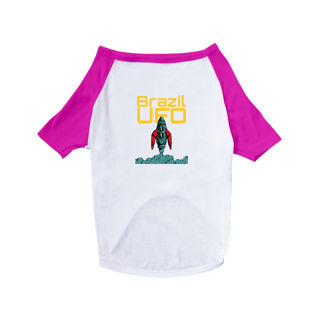 Nome do produto T-SHIRT PET DOG - FOGUETE - BRAZIL UFO