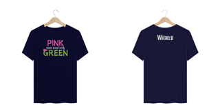 Nome do produtoCamiseta Plus Size - Pink Goes Good With Green (Frente e Costas)