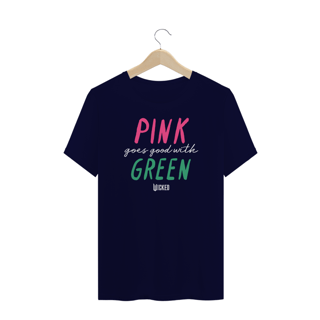 Nome do produtoCamiseta Plus Size - Pink Goes Good With Green