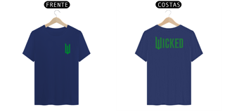 Nome do produtoCamiseta (Algodão Peruano) - Wicked Logo Lateral (Frente e Costas)