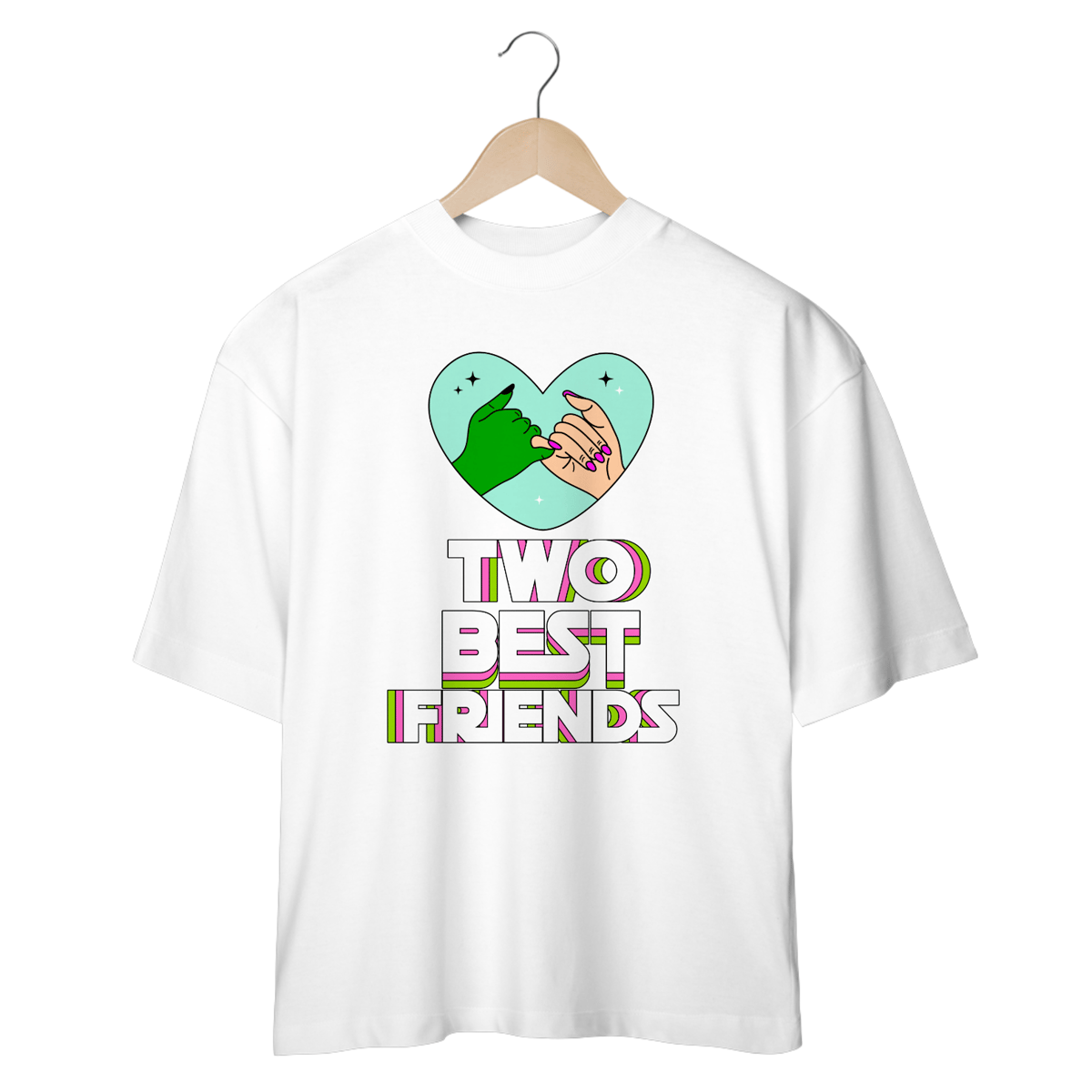 Nome do produto: Camiseta Oversized - Two Best Friends