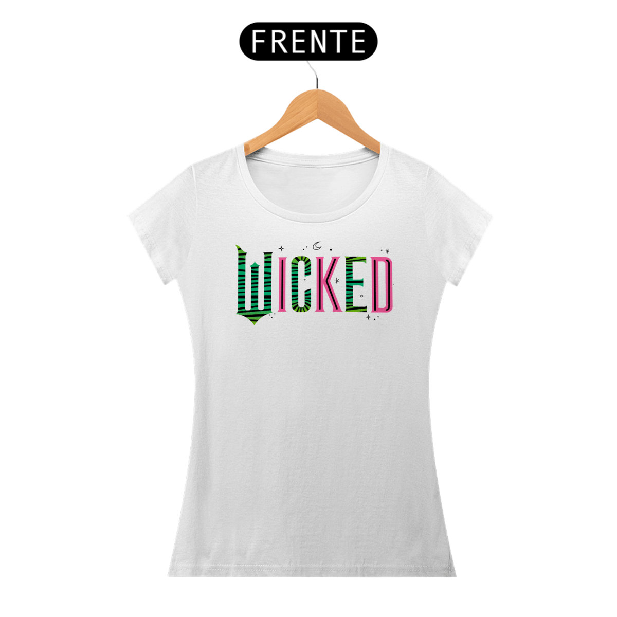 Nome do produto: Camiseta Feminina - Wicked (Pink And Green)