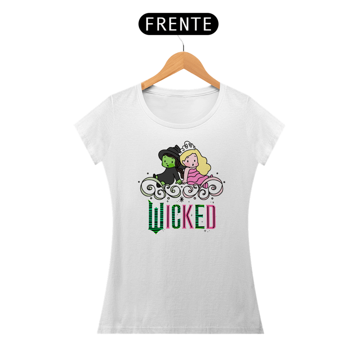 Nome do produto: Camiseta Feminina - Elphaba & Glinda Together