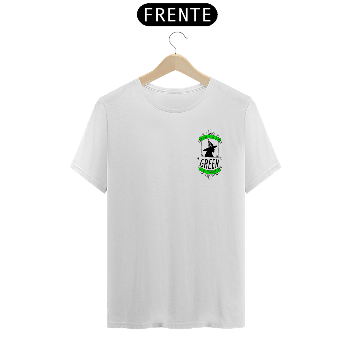 Nome do produto: Camiseta - Positively Green Elphaba (Lateral)