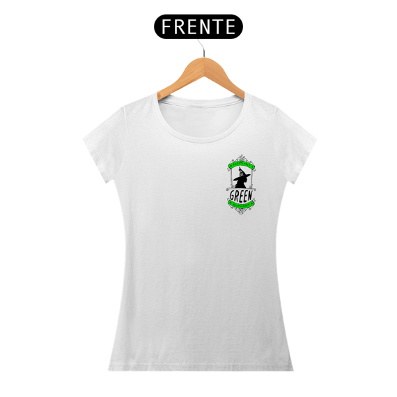 Camiseta Feminina - Positively Green Elphaba (Lateral)