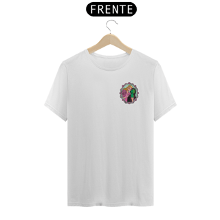 Nome do produtoCamiseta (Algodão Peruano) - Green Goes Well With Pink (Lateral)