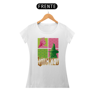 Nome do produtoCamiseta Feminina (Algodão Peruano) - Wicked (Elphaba and Glinda)