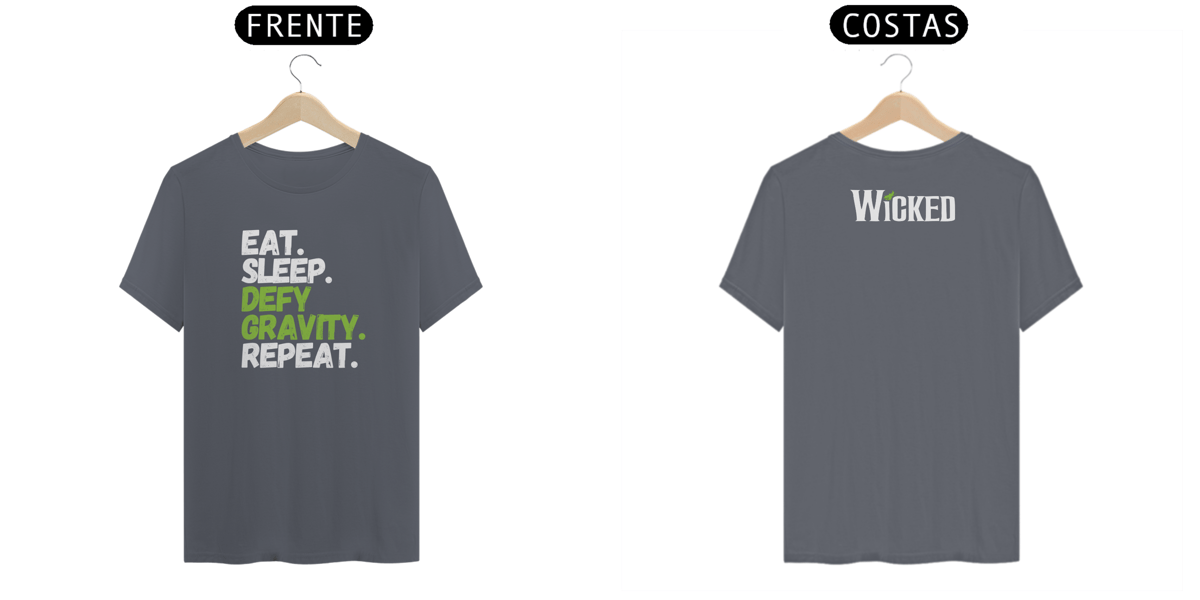 Nome do produto: Camiseta (Algodão Peruano) - Defy Gravity. Repeat.