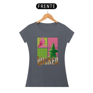 Nome do produtoCamiseta Feminina (Algodão Peruano) - Wicked (Elphaba and Glinda)