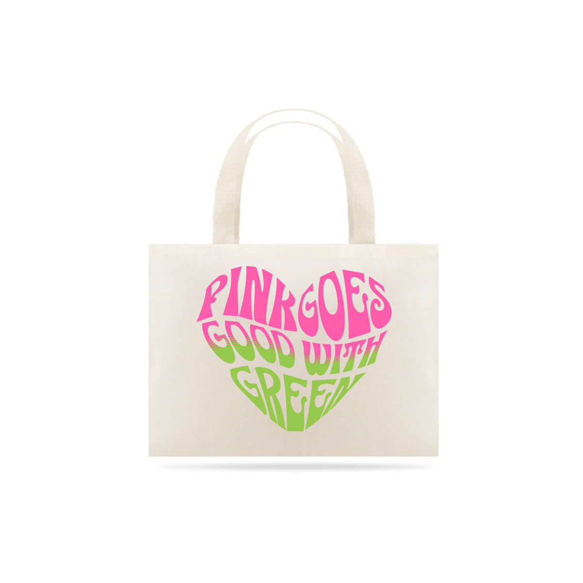 Nome do produto: Eco Bag Grande - Pink Goes Good With Green