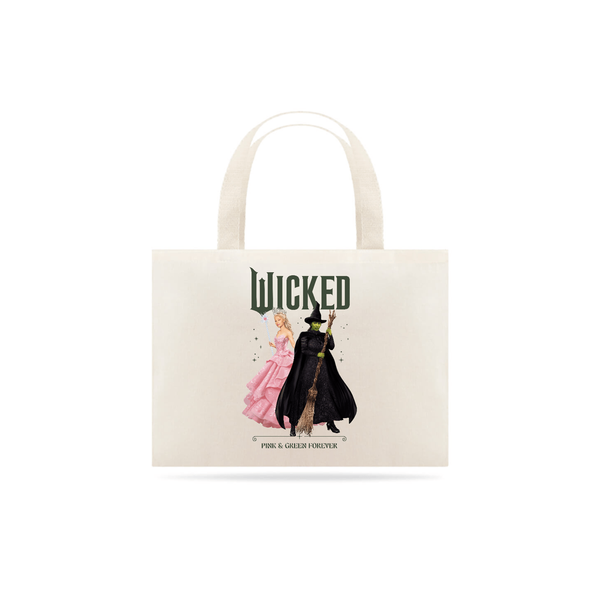 Nome do produto: Eco Bag Grande - Wicked: Pink And Green Forever