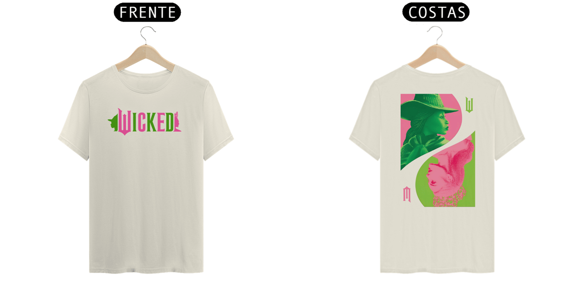 Nome do produto: Camiseta (Algodão Peruano) - Wicked Movie (Pink And Green)