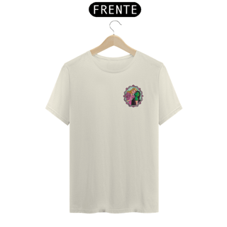 Nome do produtoCamiseta (Algodão Peruano) - Green Goes Well With Pink (Lateral)