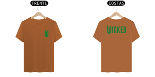 Nome do produtoCamiseta (Algodão Peruano) - Wicked Logo Lateral (Frente e Costas)