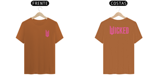 Nome do produtoCamiseta (Algodão Peruano) - Wicked Logo Lateral Pink (Frente e Costas)