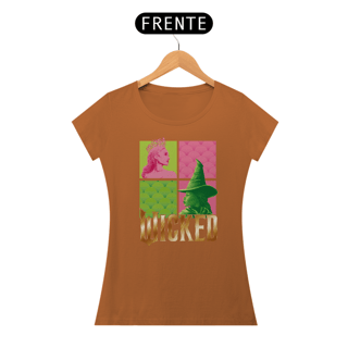 Nome do produtoCamiseta Feminina (Algodão Peruano) - Wicked (Elphaba and Glinda)