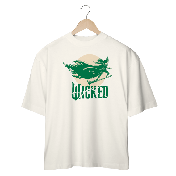 Camiseta Oversized - Elphaba Flying - Wicked: For Good