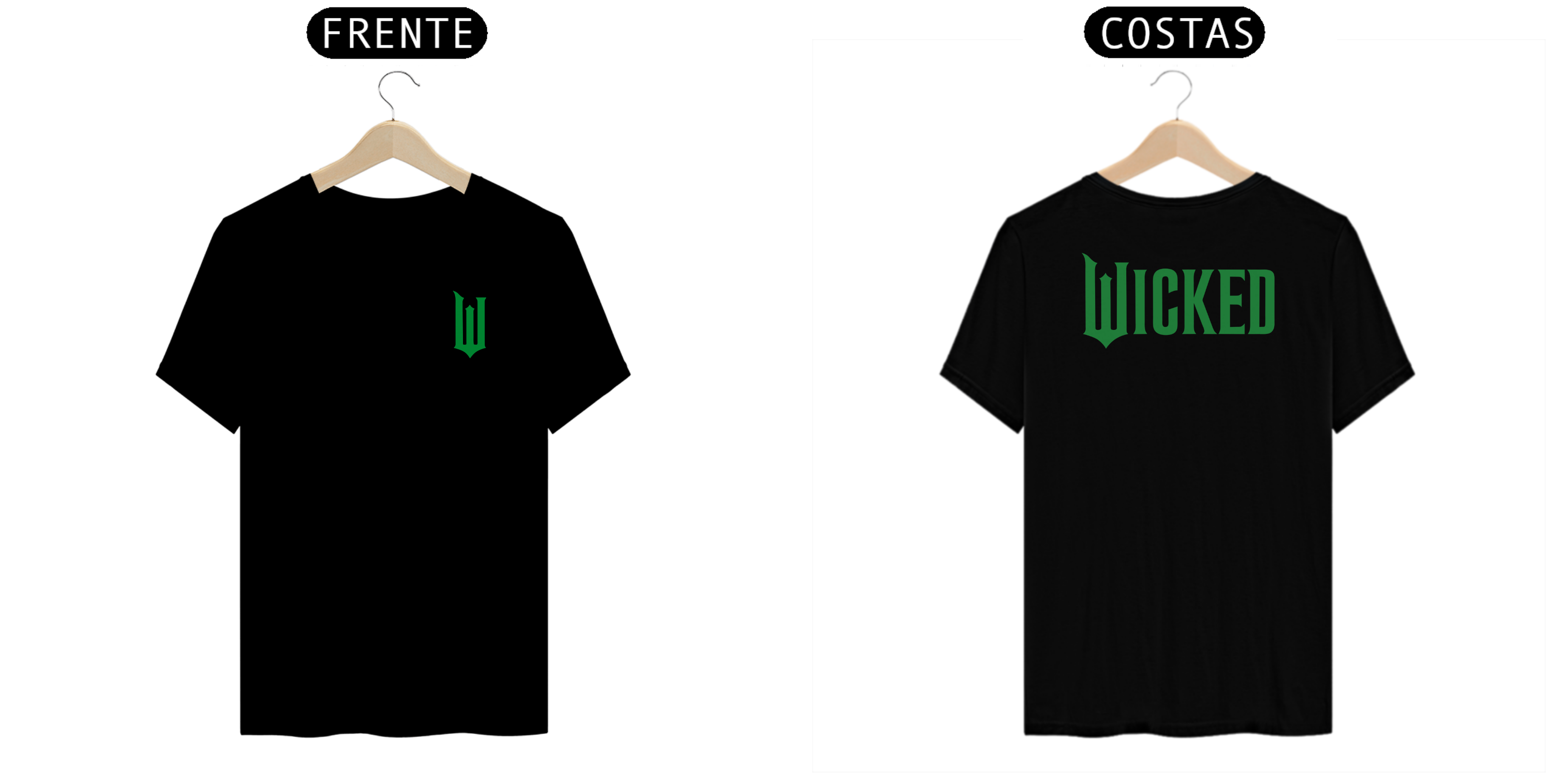 Camiseta - Wicked Logo Lateral (Frente e Costas)