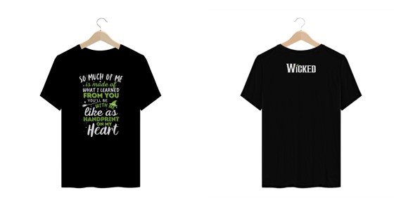 Camiseta Plus Size - Like As Handprint On My Heart (Frente e Costas)