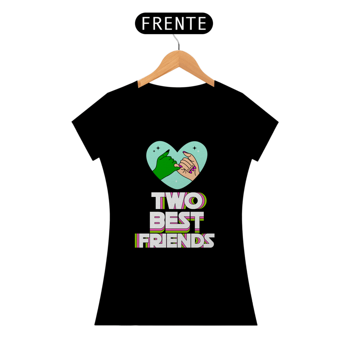 Nome do produto: Camiseta Feminina - Two Best Friends