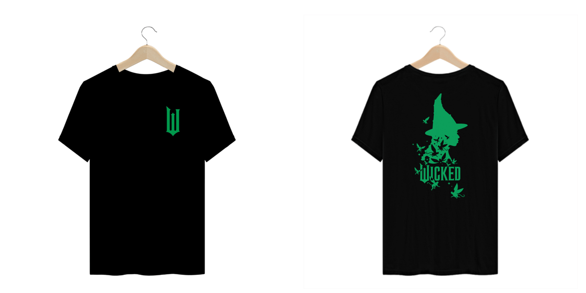 Nome do produto: Camiseta Plus Size - Wicked/Elphaba (Frente e Costas)