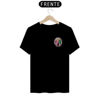 Nome do produtoCamiseta (Algodão Peruano) - Green Goes Well With Pink (Lateral)