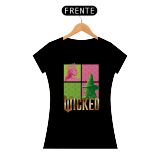 Nome do produtoCamiseta Feminina (Algodão Peruano) - Wicked (Elphaba and Glinda)