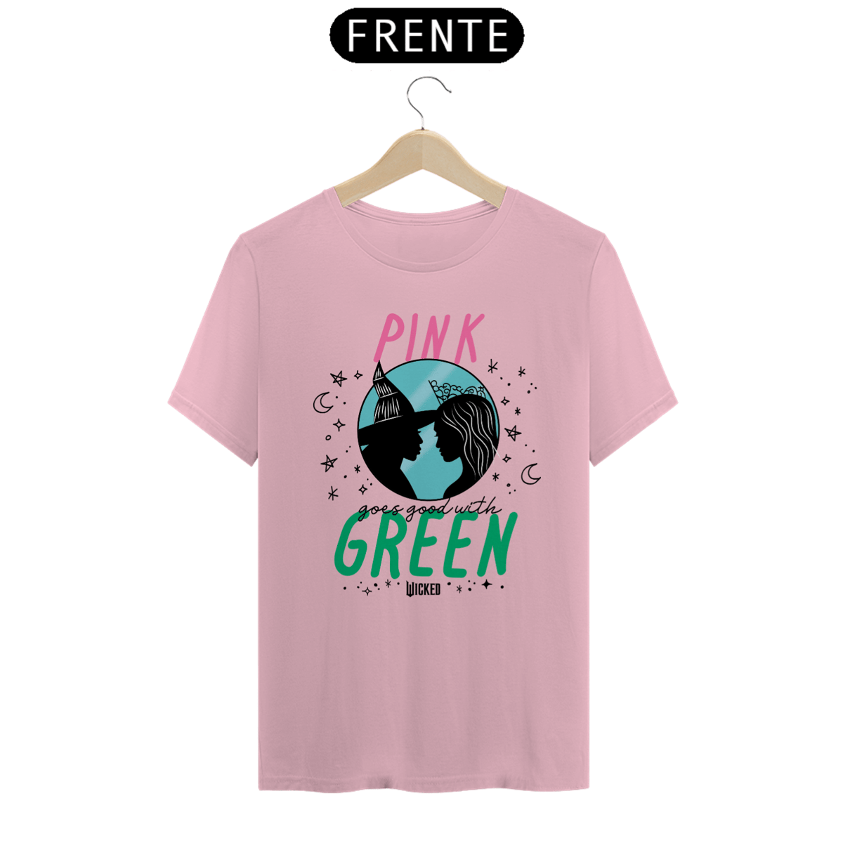 Nome do produto: Camiseta (Algodão Peruano) - Pink Goes Good With Green