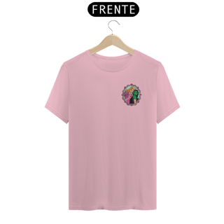 Nome do produtoCamiseta (Algodão Peruano) - Green Goes Well With Pink (Lateral)